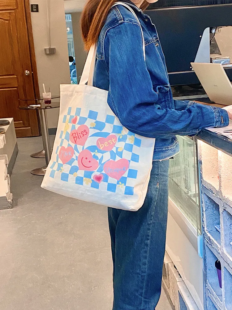 

2026 Summer Bofan Unbroken Canvas Bag - Women's Large Capacity Fashion Casual Trendy Cute Sweet Korean Style