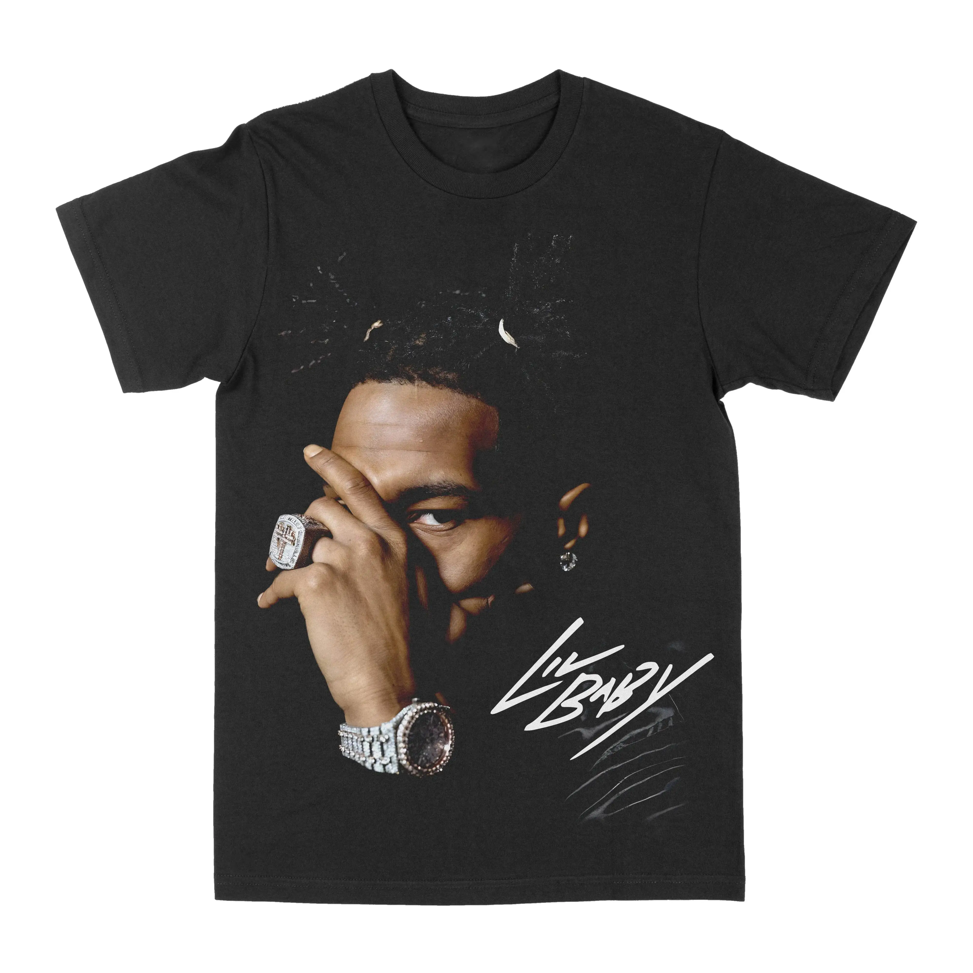 

Lil Baby Summer T-Shirt for Men Graphic T Shirts Tops Man Clothes Cotton Men's T-shirts New Shirts and T-shirt Y2K Oversize High