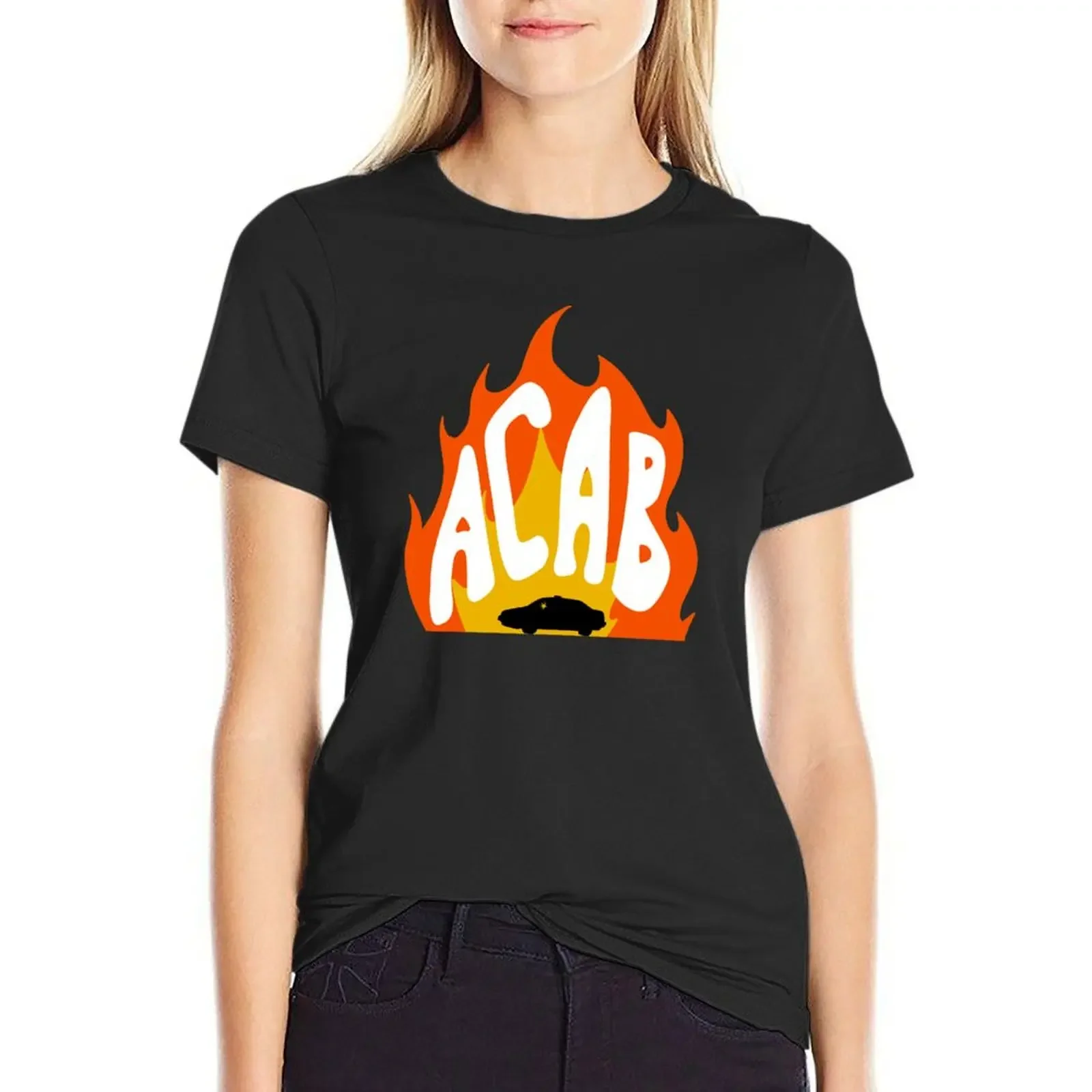 

ACAB Fire T-Shirt blanks blacks tops cute clothes western t shirts for Women