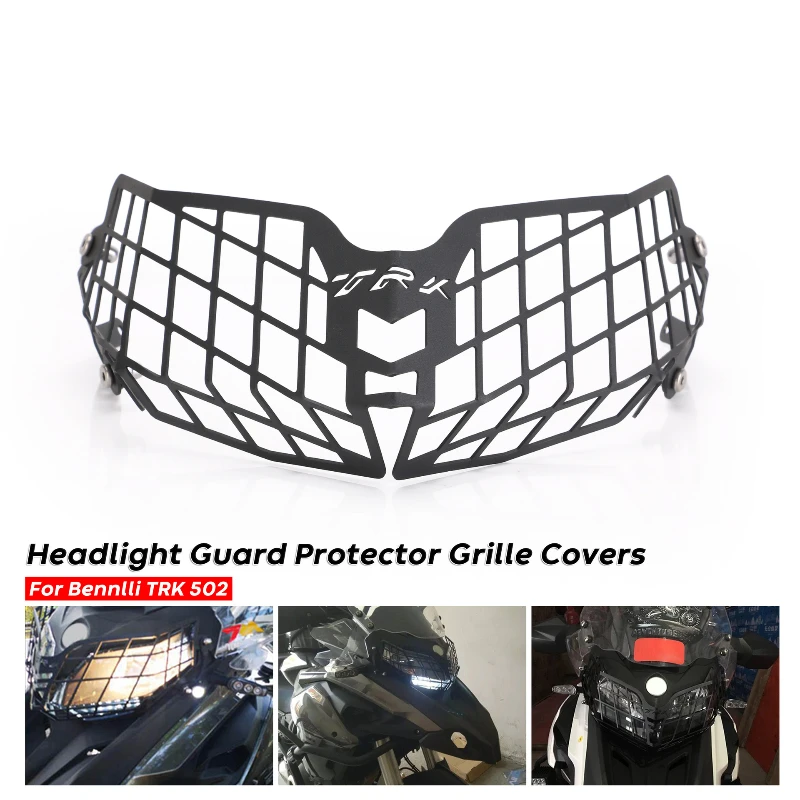 

For Bennlli TRK 502 TRK502X 2018 2019 2020-2023 TRK502 Motorcycle Headlight Head Light Guard Protector Cover Protection Grille