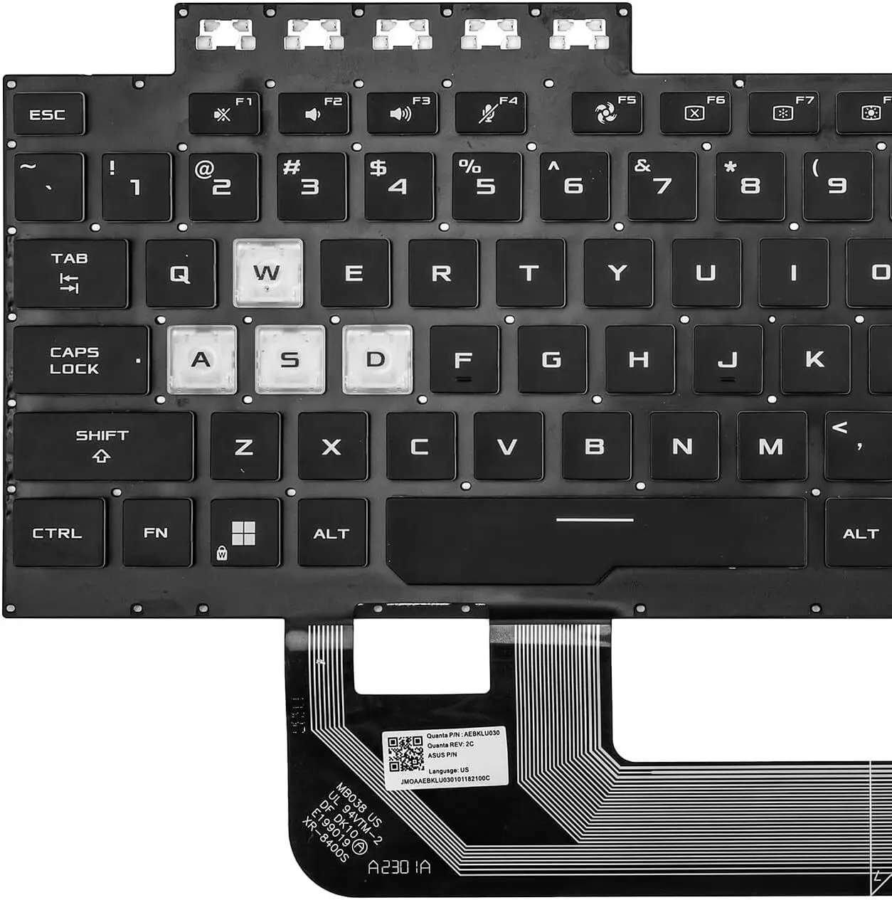 New US Keyboard for Asus TUF Gaming A17 FA706 FA706QE FA706QM FA706QR backlit