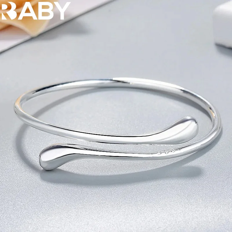 

Charm 925 Sterling Silver Bracelets for Women fine Water droplets bangles lady Fashion Wedding Party Christmas Gift Jewelry