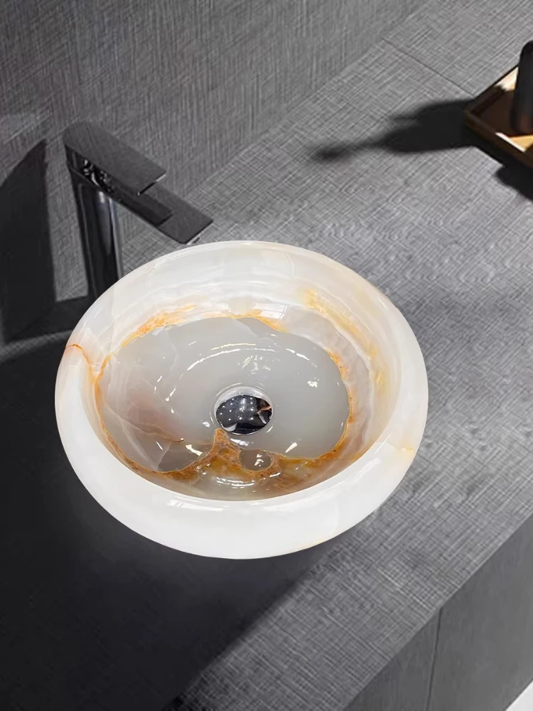 

Белая нефритовая раковина из сапфирового камня в китайском стиле для ванной комнаты класса люкс