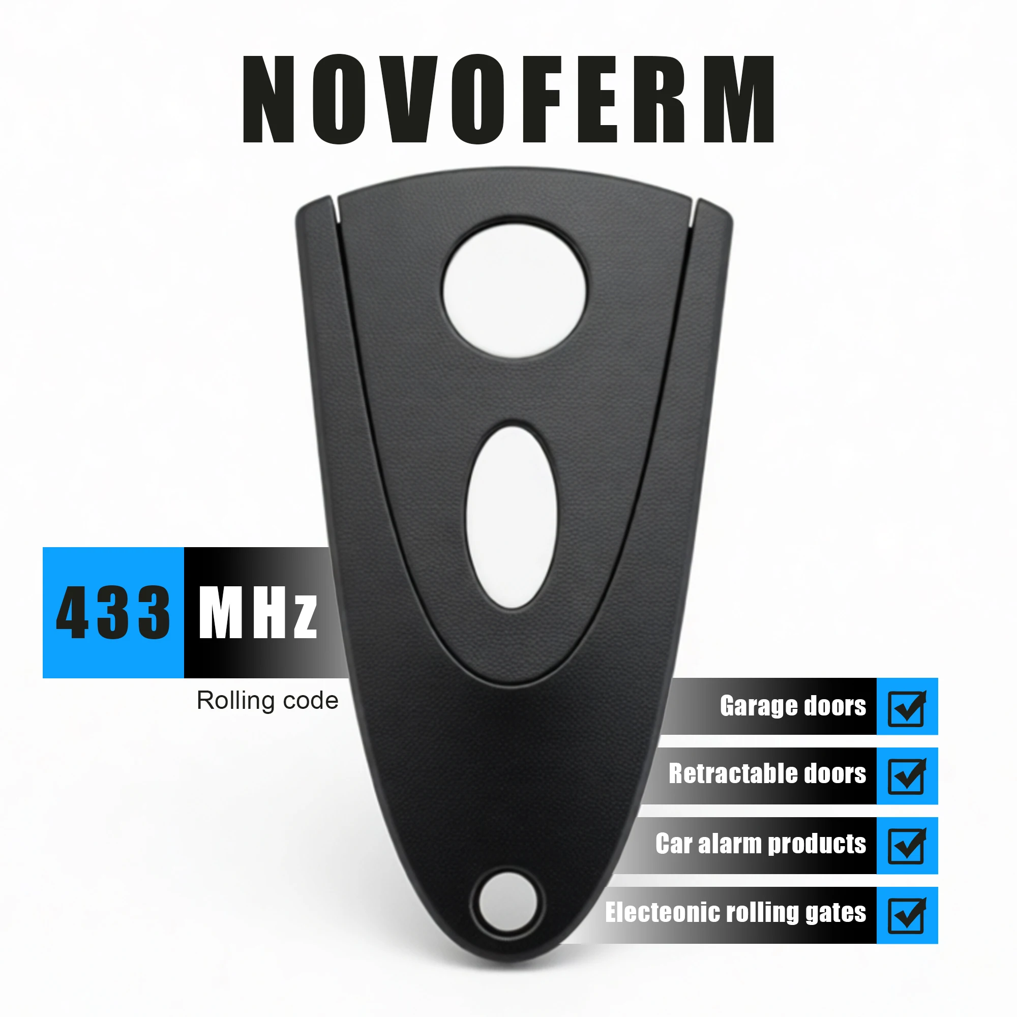 Rolling Code 433.92MHz Garage Door Remote Controller Replaces NOVOFERM MINI-NOVOTRON 522 524