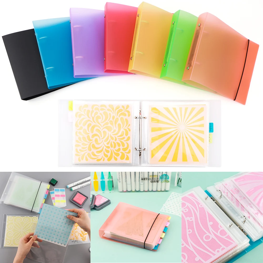 Portable Sticker Photo Storage Album Colorful Large Stamp & Cutting Dies Storage Book Organizer Folder Craft Storage Solution