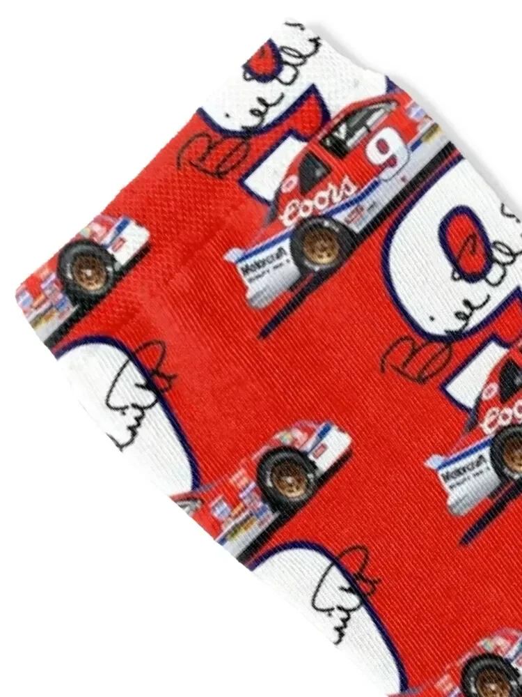 Bill Elliott 1988 Winston Cup #9 Stock Car Socks Antiskid soccer Soccer floor Socks Women Men's