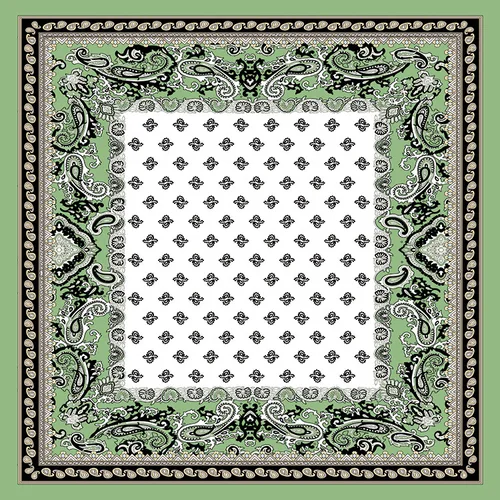 Imagen 2 del producto Pañuelos cuadrados de seda helada de 58x58cm, pañuelos de Hip Hop para hombres y mujeres, pañuelo para la cabeza de Cachemira, corbatas para el cuello, mascarillas para la cara de ciclista