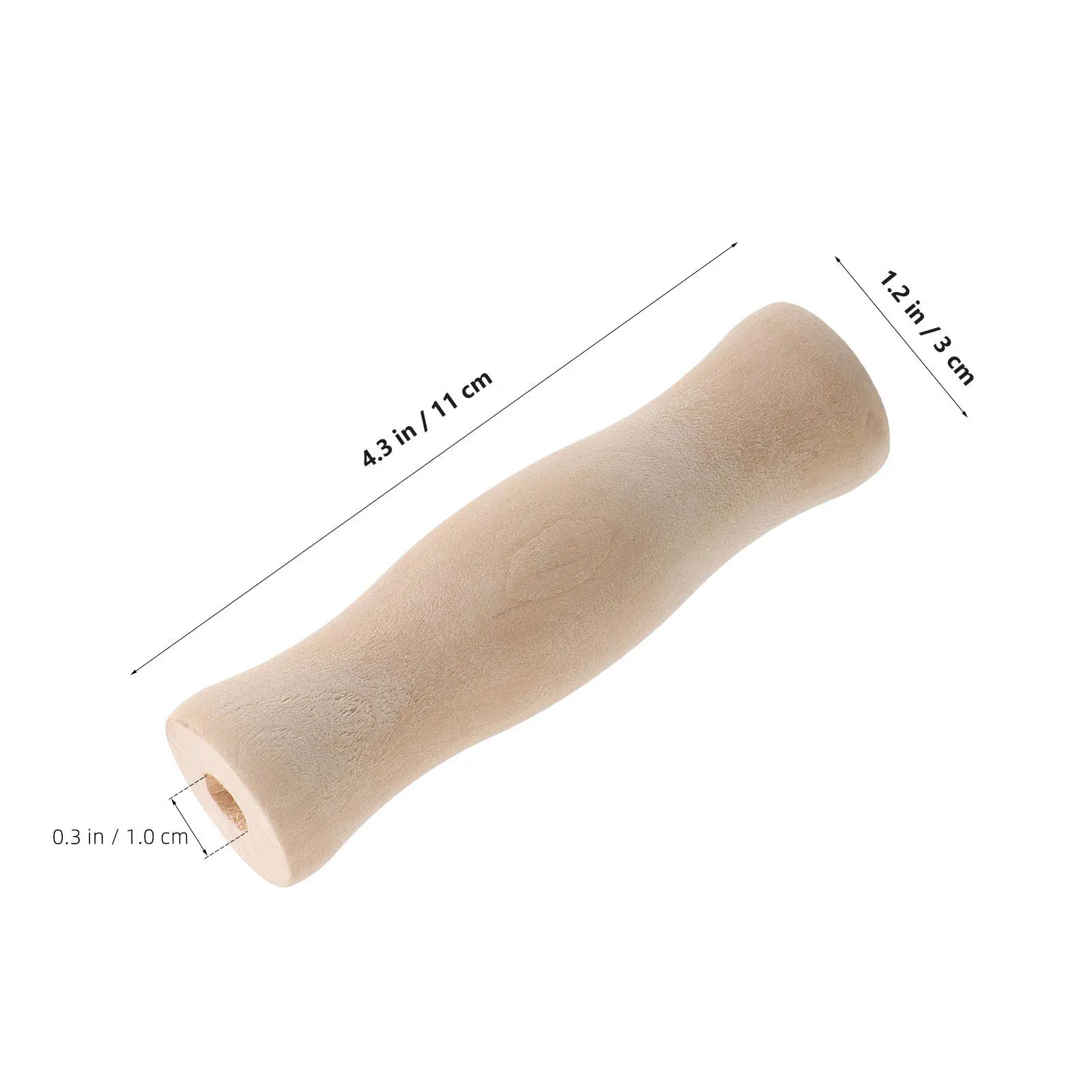8Pcs Drilled Wood Bucket Handle 11Cm Wooden Replacement Grip for Bbq Grill Kitchen Utensils DIY Tool Handle Barbecue Utensils