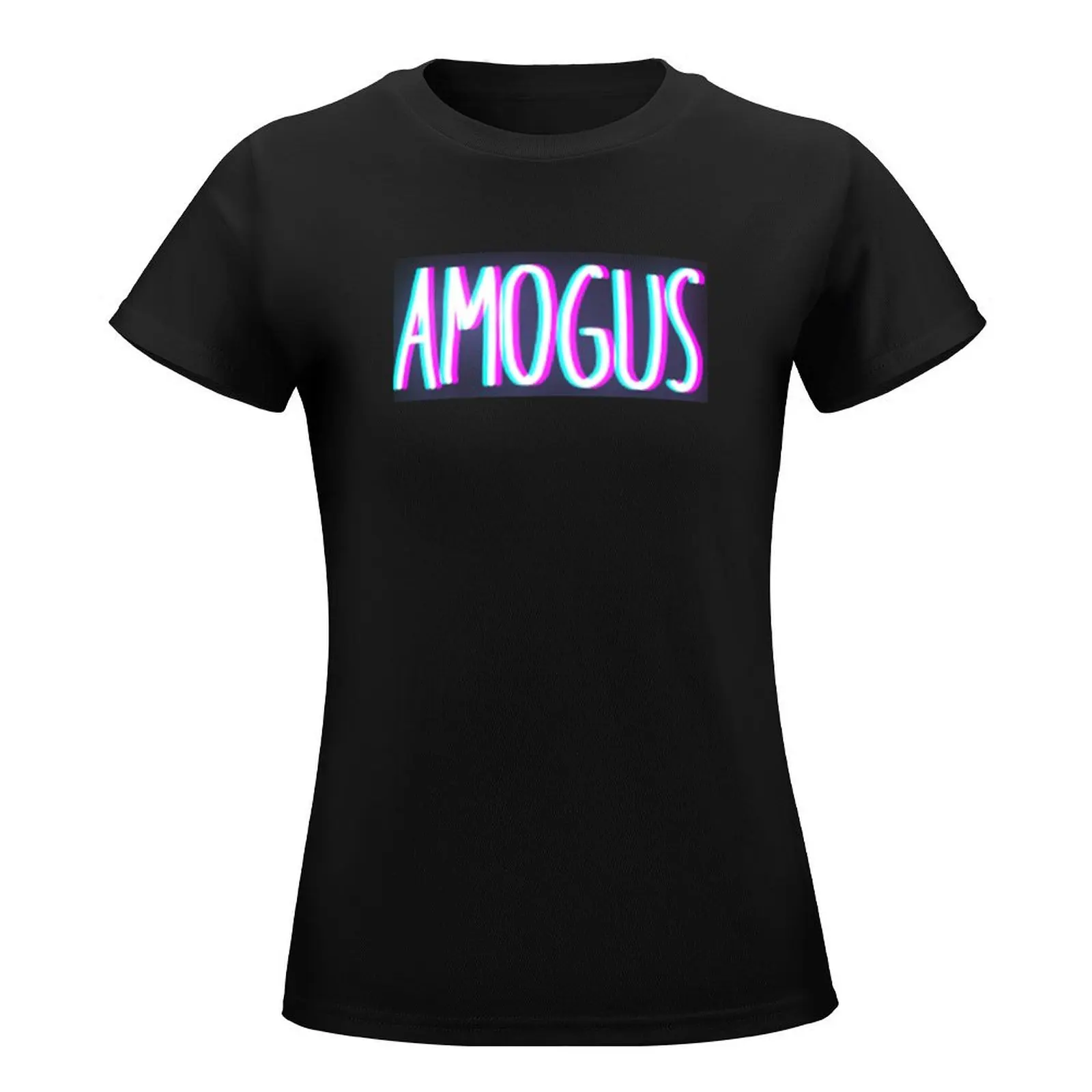 Amogus glitched T-Shirt aesthetic clothes plus size tops tight shirts for Women