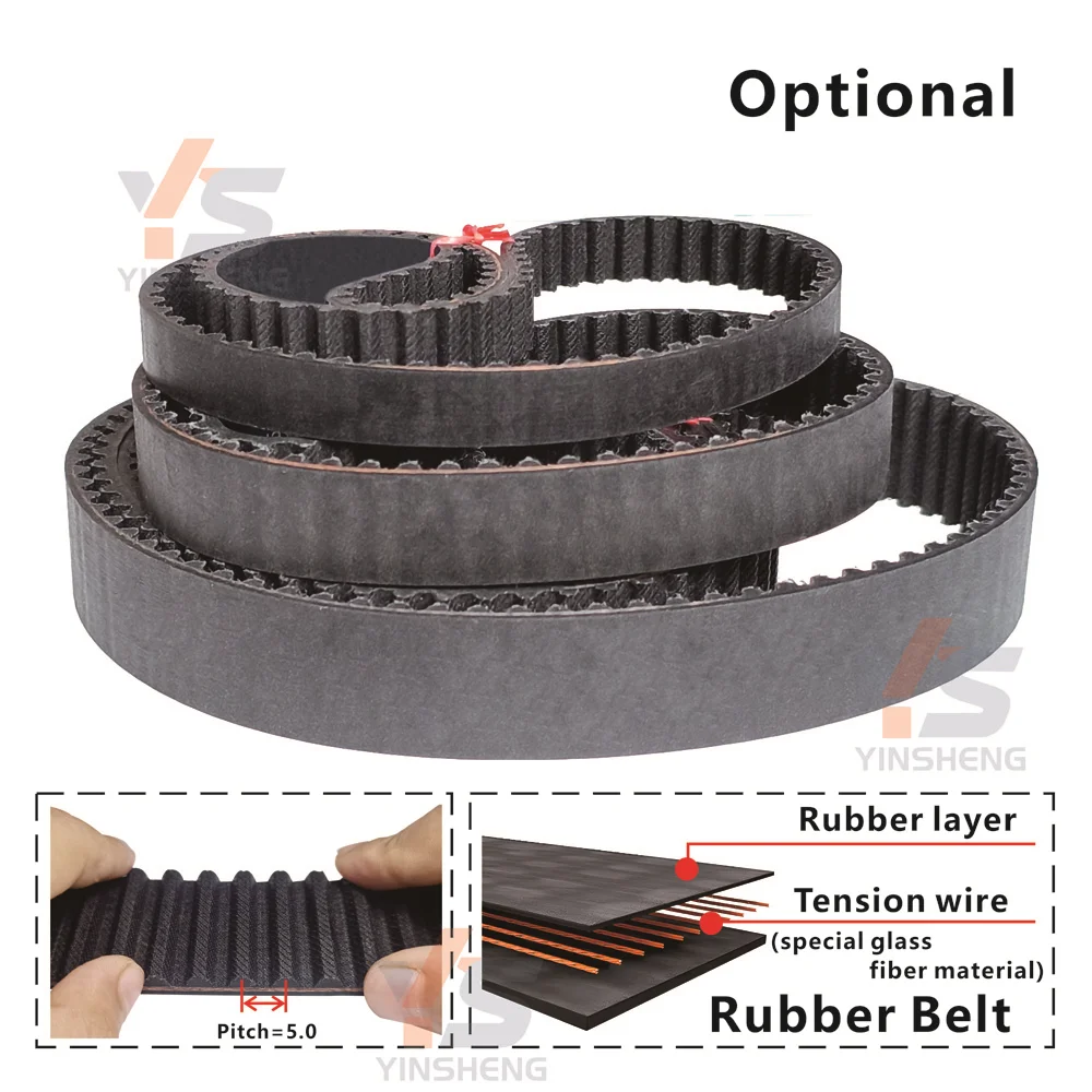 180-430mm, S5M Rubber Timing Belt, Model from 180/185/190/195/200/210/215/220/225/230/235/240-S5M to 430-S5M, S5M toothed Belt