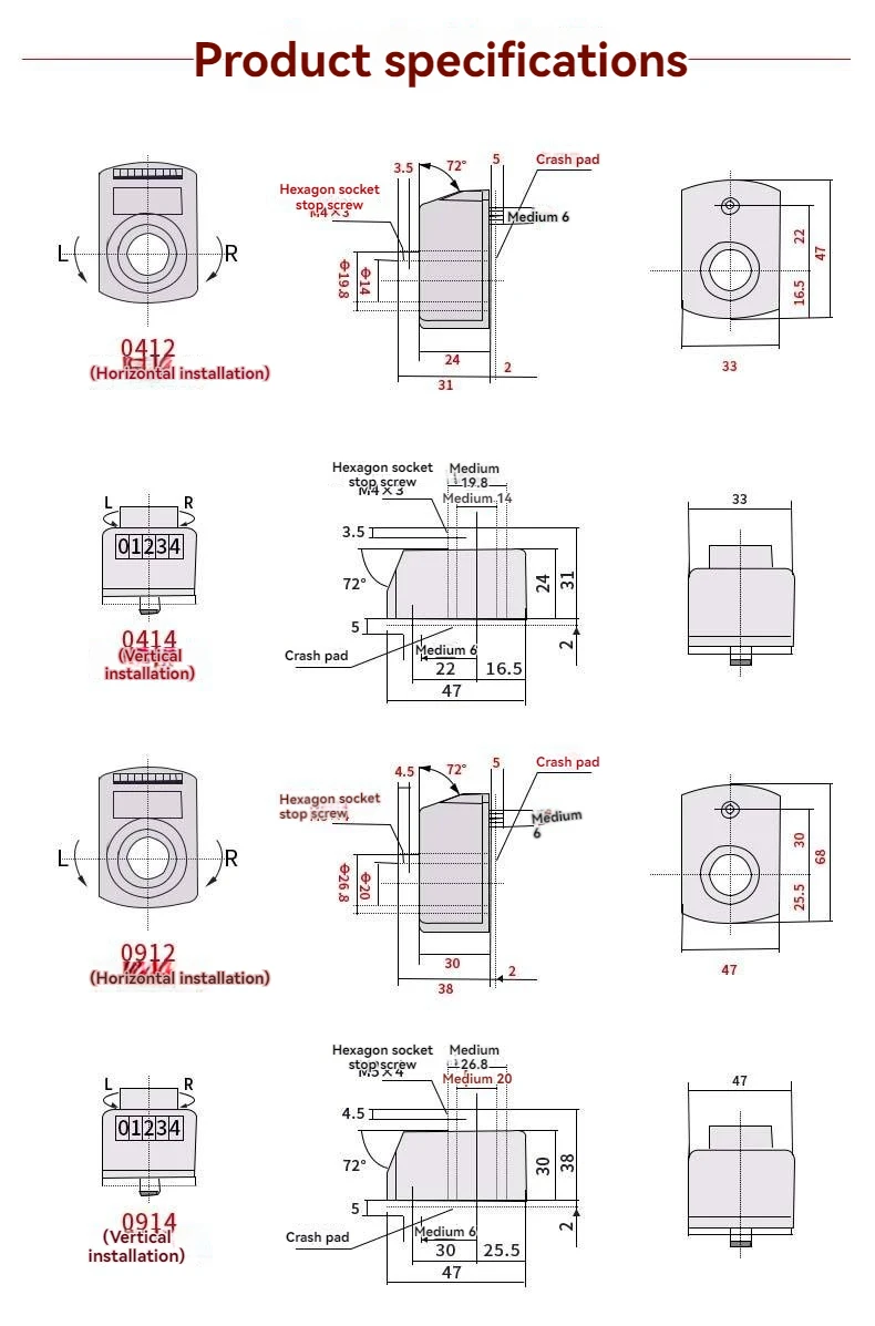 Digital Position Display Woodworking Machinery Counter 04/09/10 Screw Shaft Machine Tool Non-standard Customization 12 16