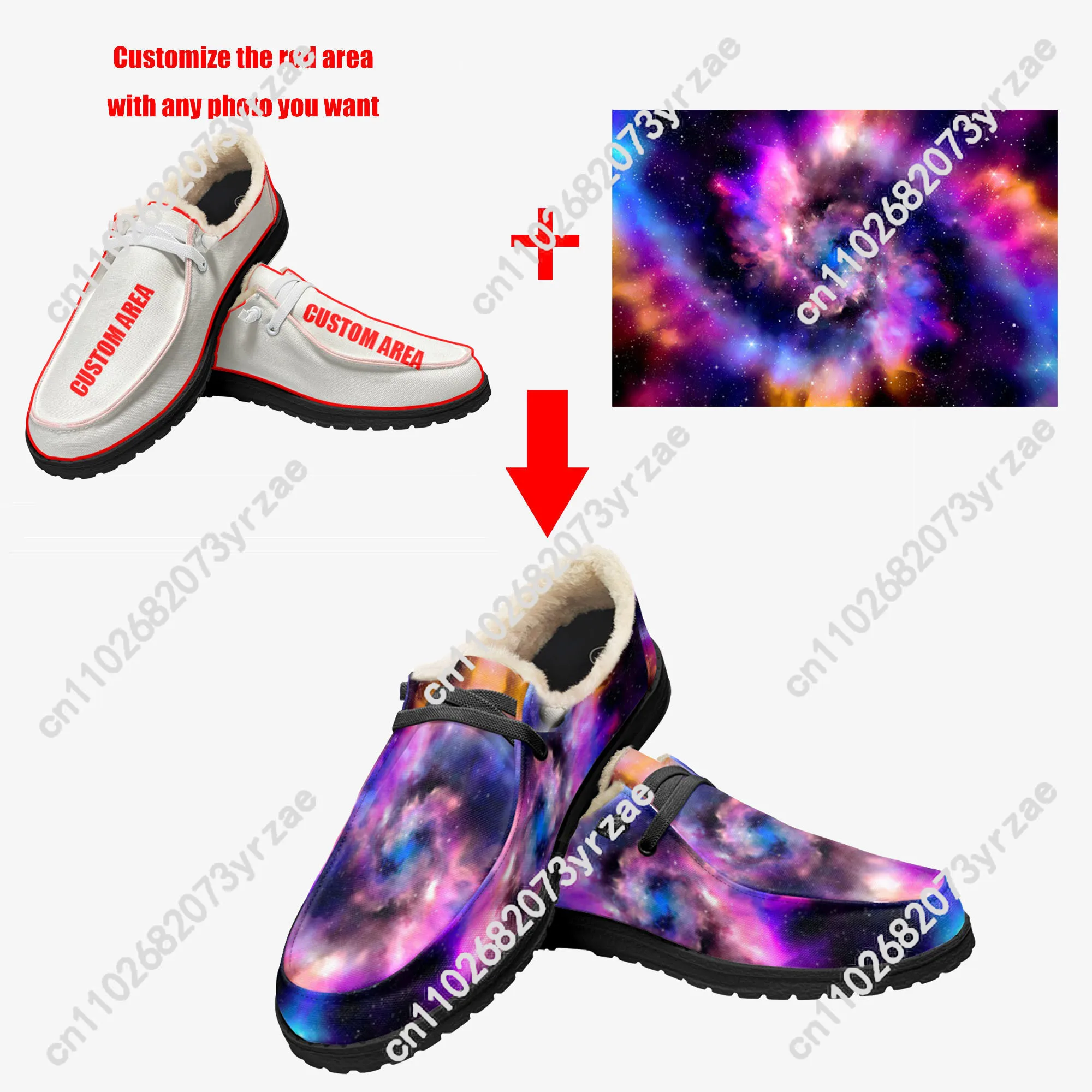 Wolf King Velvet Flat Shoes Mens Womens Warm Shoe Indoor Outdoor Light Shoe Personalized Fashion Print Couple Custom Made Shoes