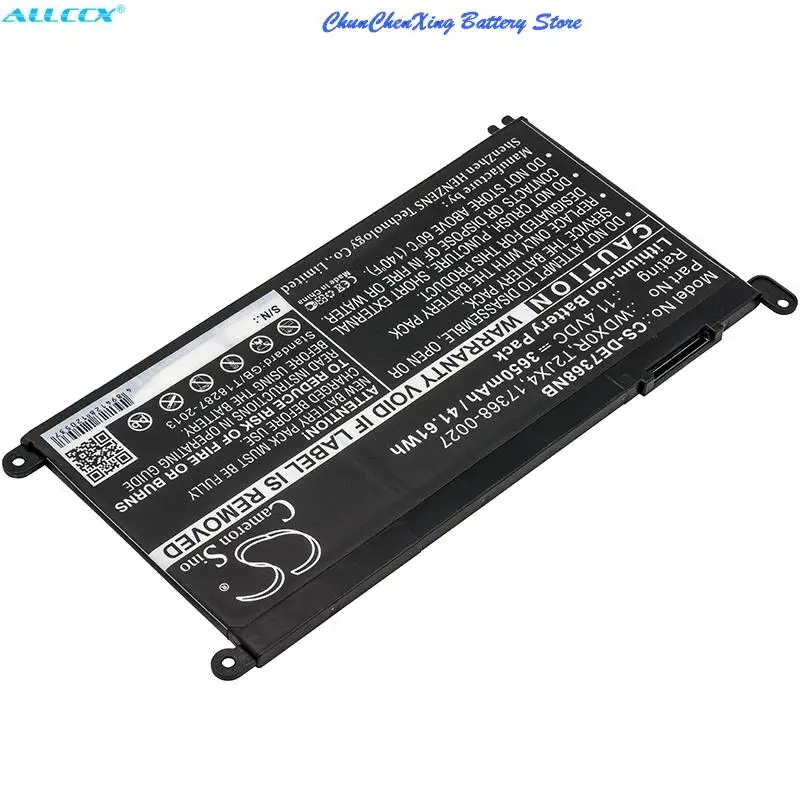 OrangeYu  3650mAh Battery 17368-0027, T2JX4, WDX0R for DELL INS 13MF PRO-D1708TS, INS 13MF PRO-D1508TS, Inspiron 13 7368