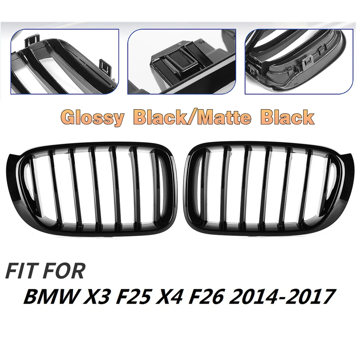 

Решетка радиатора для BMW X3/X4/F25/F26, 2014-2017 гг.