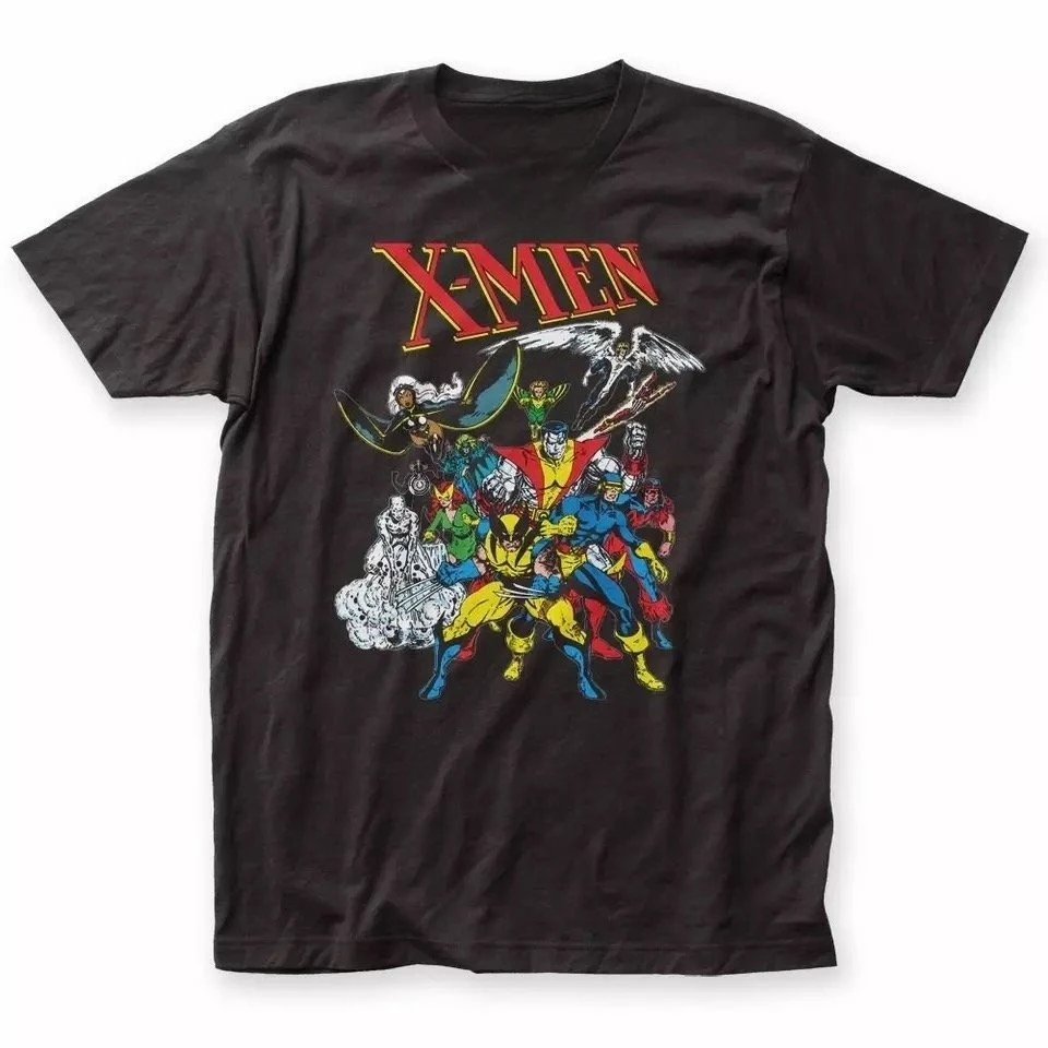 

Винтажная футболка с ансамблем X-Men — подчеркивает культовую команды X-Men в классических костюмах, идеально подходит для коллекционеров супергероев