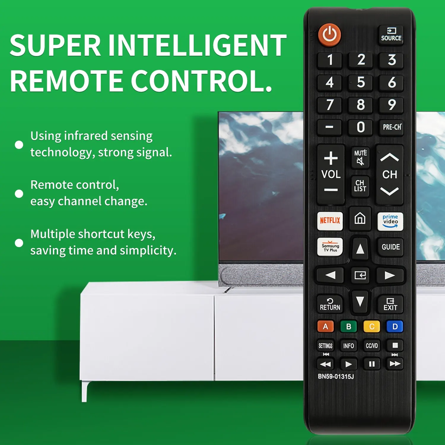 Replacement Remote BN59 01315J For Samsung Smart TV UN43TU7000F UN50TU7000F UN55TU7000F UN58TU7000F UN58TU700DF UN65TU7000F