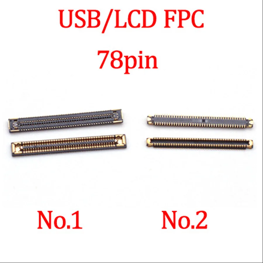 2pcs 54 40 78Pin LCD Display Screen FPC Connector For Samsung Galaxy A82 A826 A52 5G A526B 4G A525F A72 A725F USB Charging Port