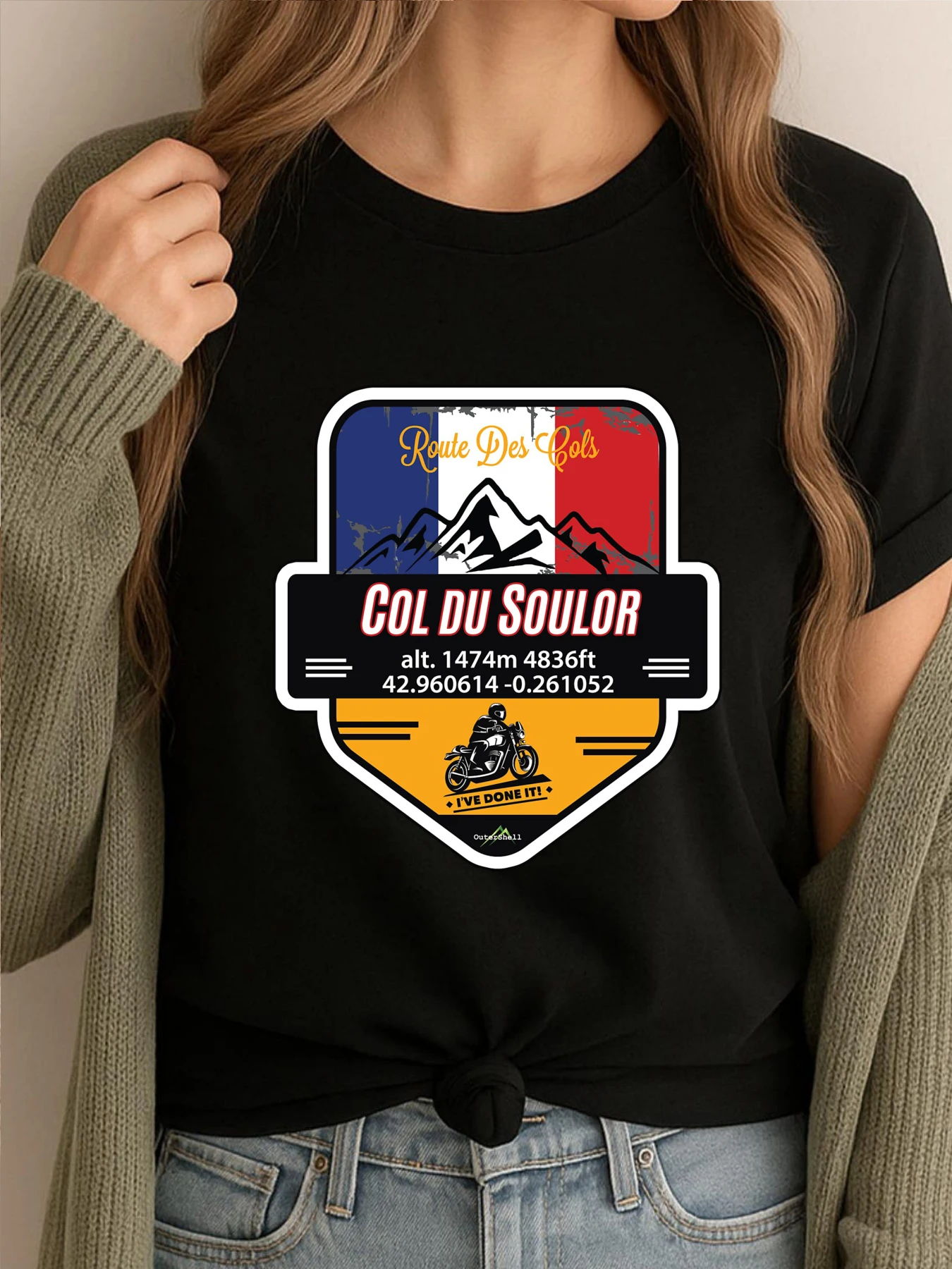 

Col Du Soulor Motorcycle Route Des Cols Done It Одежда Футболки с рисунком Мужские классические футболки с принтом Camiseta в винтажном стиле