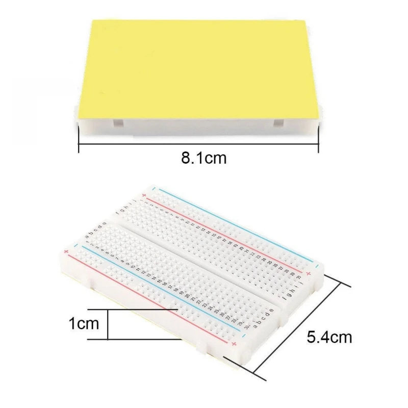 400 Ties Mini Universal Solderless Breadboard, DIY Electronics Testing Prototyping Shield