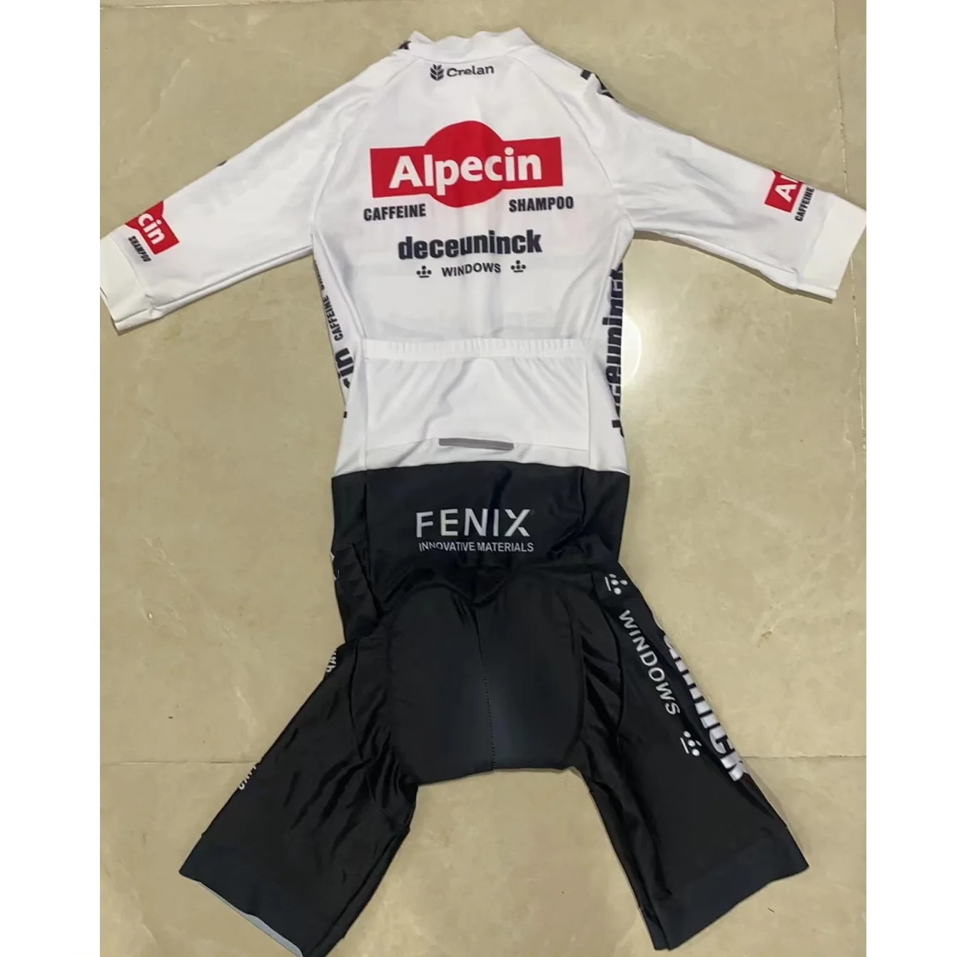 LASER CUT Skinsuit 2024 ALPECIN Deceuninck TEAM White Bodysuit SHORT Cycling Jersey Bike Bicycle Clothing Maillot Ropa Ciclismo