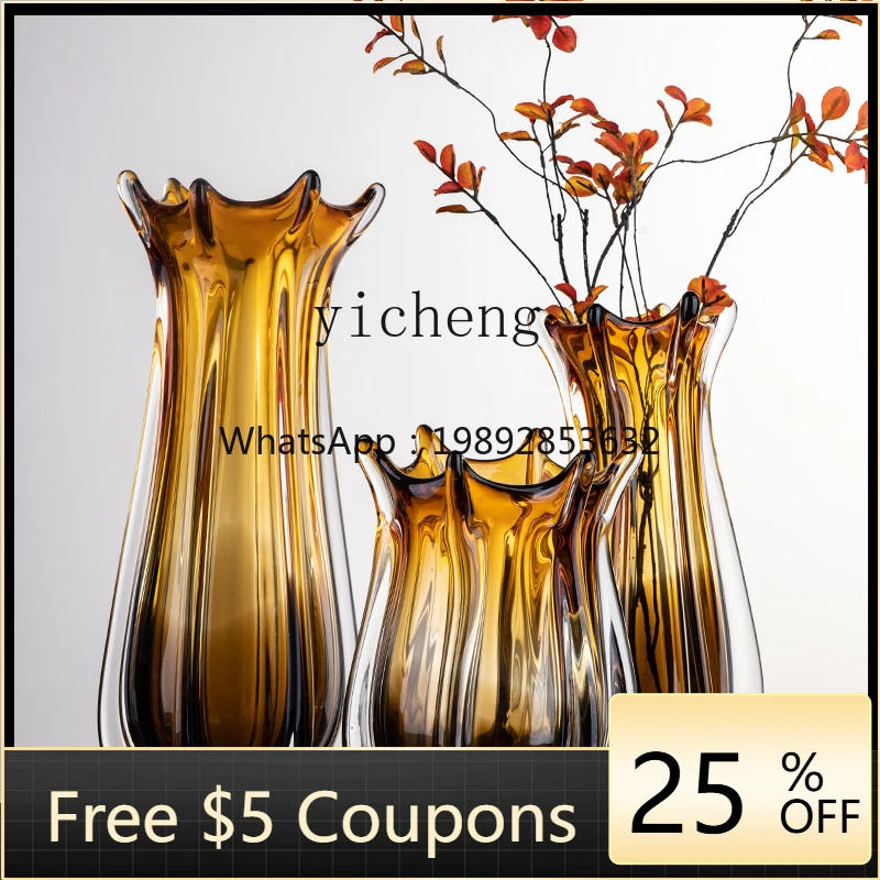 

ZZ high-grade glazed vase thickened light luxury high-end living room entrance ornament