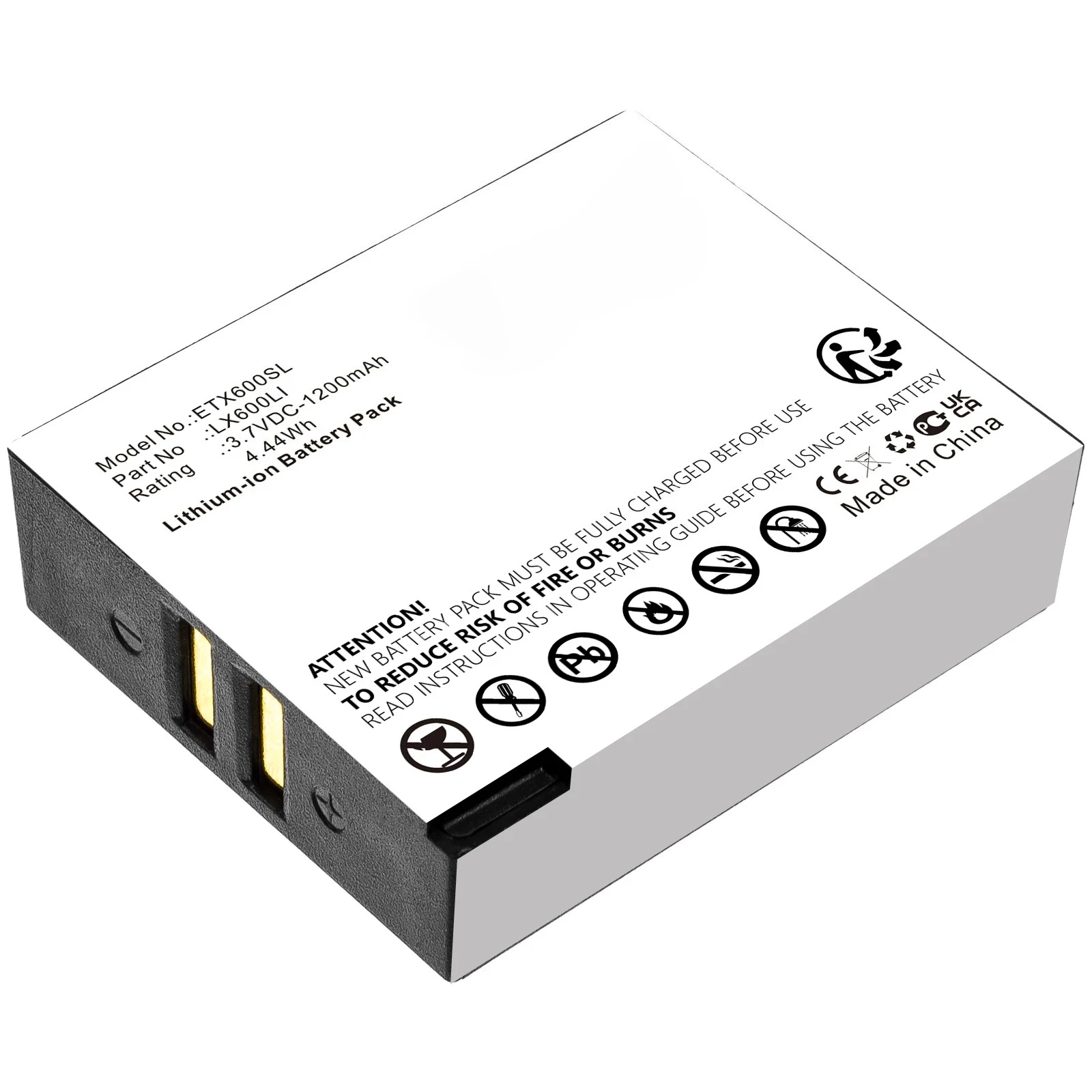 1200mAh Wireless Headset Battery For LX600LI Eartec HUB UltraLITE Hub Systems Capacity 1200mAh / 4.44Wh Color Gray Type Li-ion