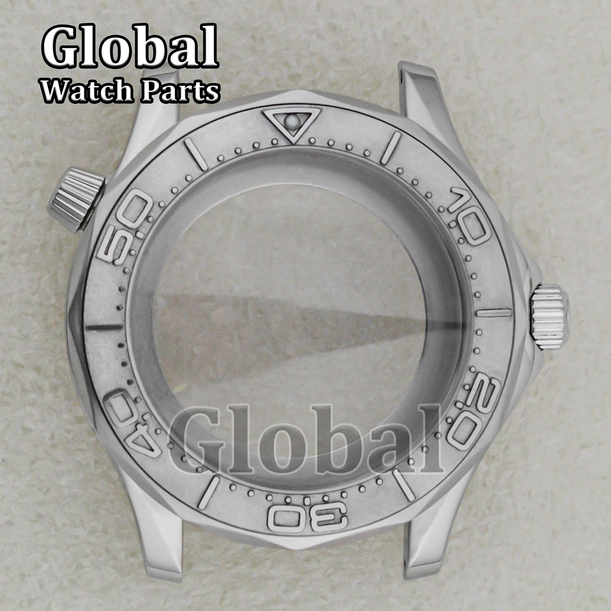 Caja de reloj para Seamaster 300, resistente al agua hasta 10ATM, parte inferior de cristal transparente, caja de reloj de acero inoxidable 316L compatible con movimiento NH35/NH36