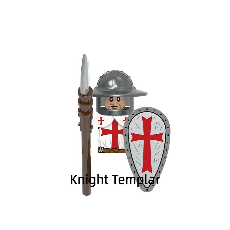 The Roman Gladiator Signifer Legion Soldier Archer Greece Hoplite Teutonic Hospital Knight Templar Model Blocks MOC Bricks X0320