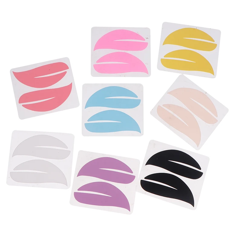 New Reusable 1Pair Eye Pads Silicone Stripe Lash Lift Eyelash Extension Hydrogel Patches Under Eye Gel Patch Makeup Tools