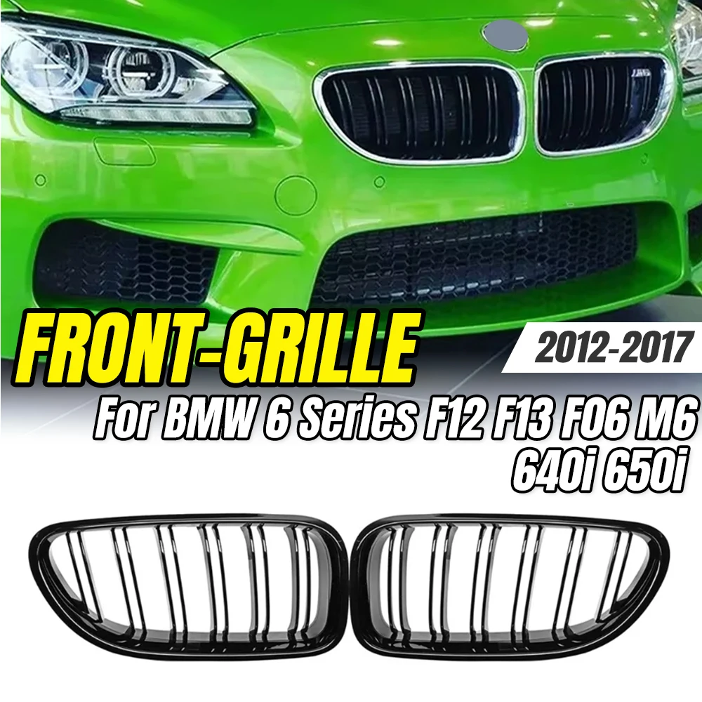 

For BMW 6 Series F12 F13 F06 M6 640i 650i 2012-2017 Style Lower Grille, Mesh with M Color Strip Facelift Racing Cover