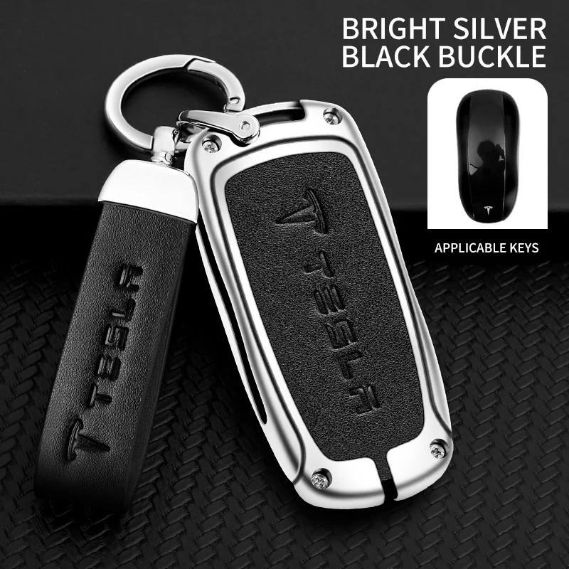 Zinc Alloy Car Smart Remote Key Case Cover Holder Fob For Tesla Model 3 Model S Model Y Model X Protector Keychain Accessories