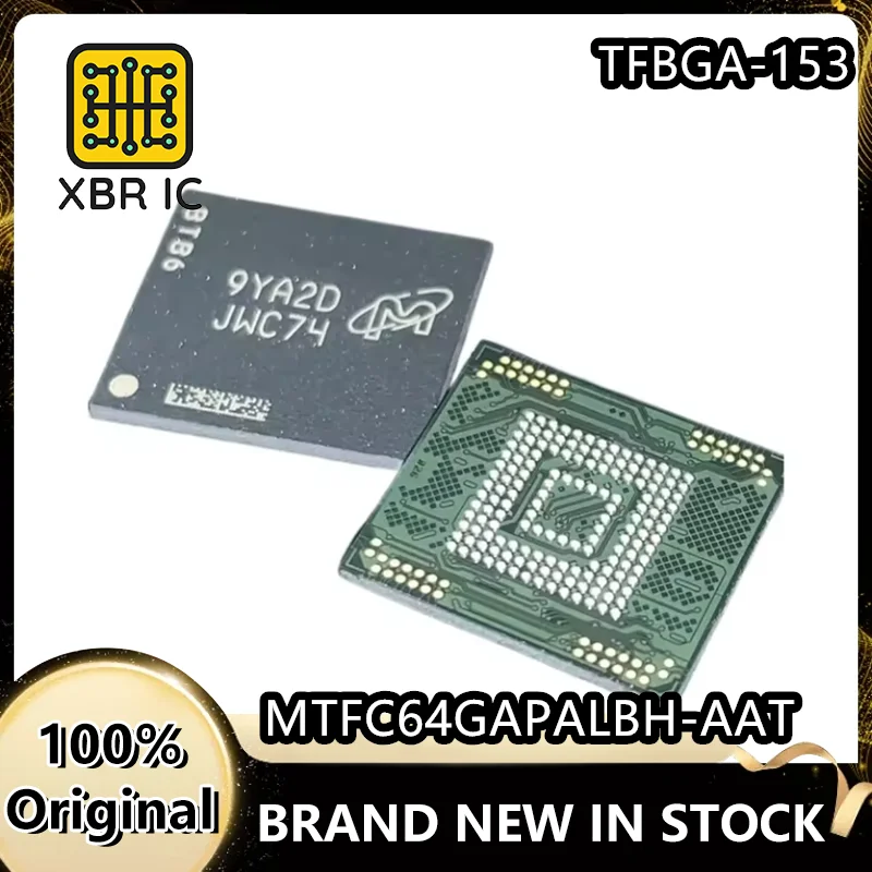 (1/10 peças) MTFC64GAPALBH-AAT tela de seda JWC74 BGA pacote de memória EMMC 512G novo local autêntico e original entrega rápida