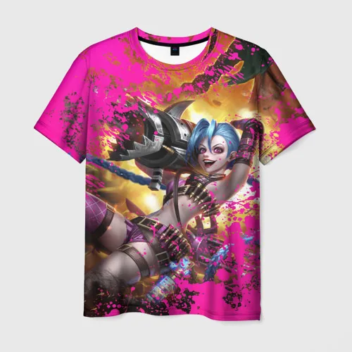 Fashion Hip Hop Anime 3D Print Men Women T-shirt Arcane League Jinx Graphs O-neck Short Sleeve Top Casual Streetwear Tees