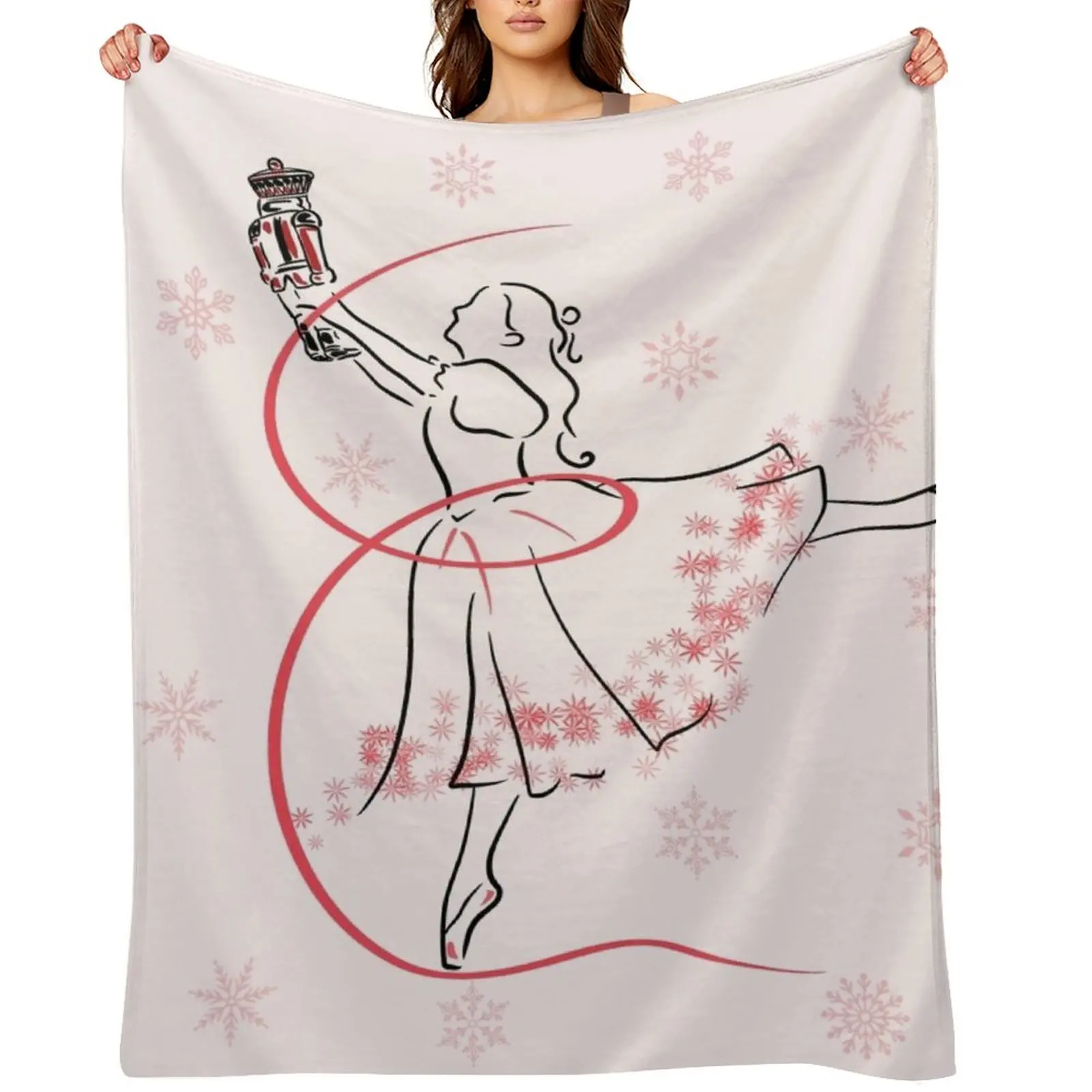 

The Nutcracker Ballet and Clara Christmas Holiday Dance Throw Blanket Sofa warm for winter Beach Sleeping Bag Blankets