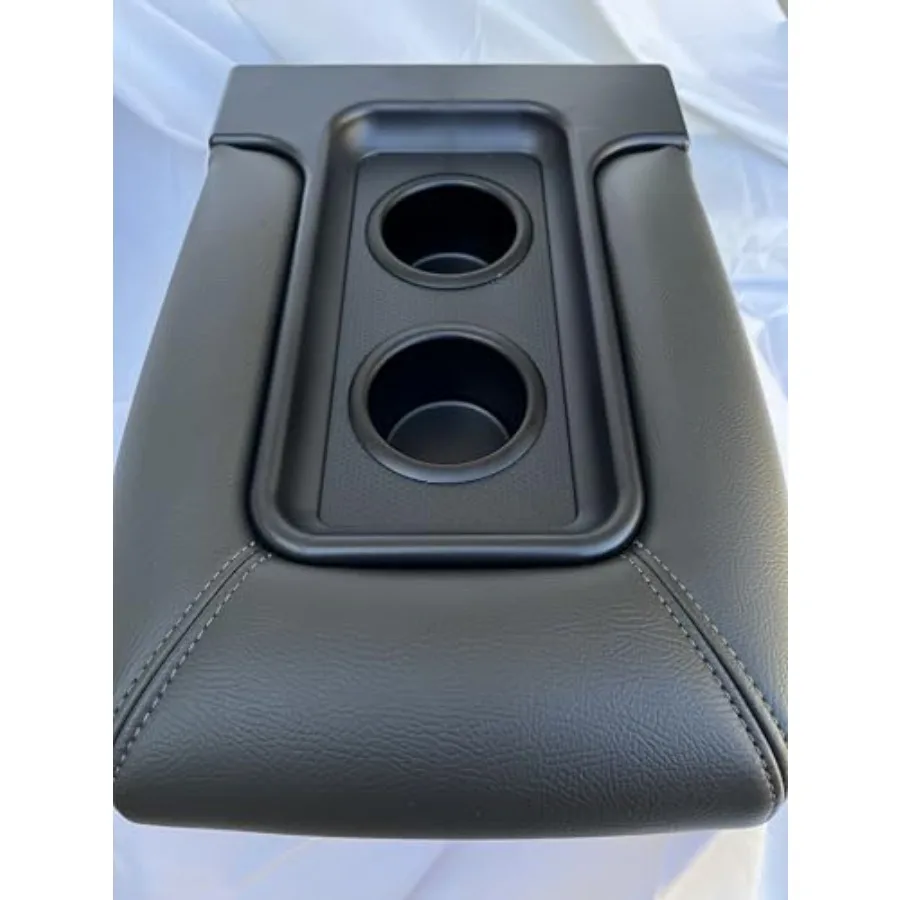Made in U.S.A Center Console Middle Top Storage lid with Cup Holders arm Rest Complete Replacement Assembly Dark Grey Pewter FI