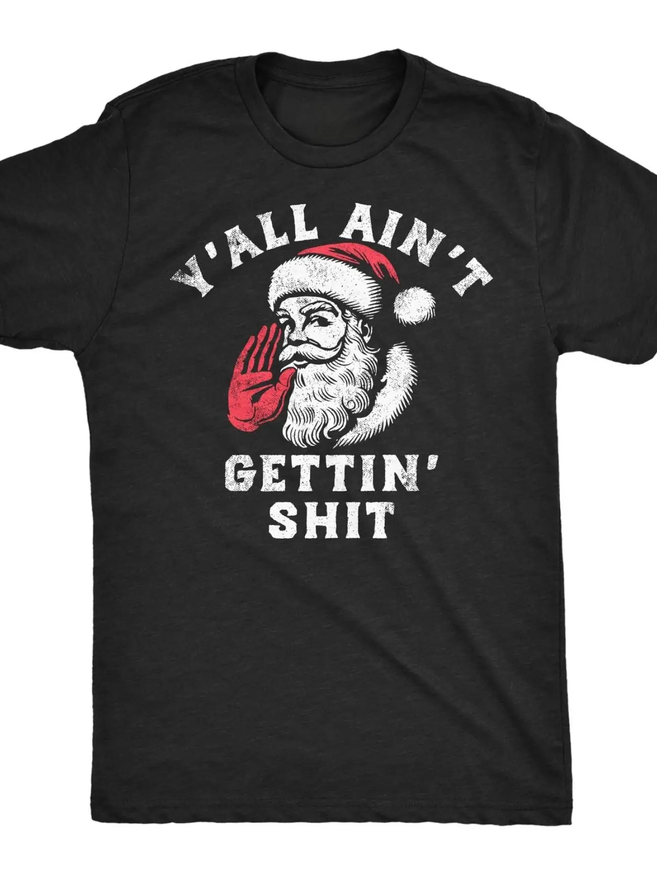 Men'S Plus SizeMen's Funny Christmas Sarcastic Santa T-Shirt - 