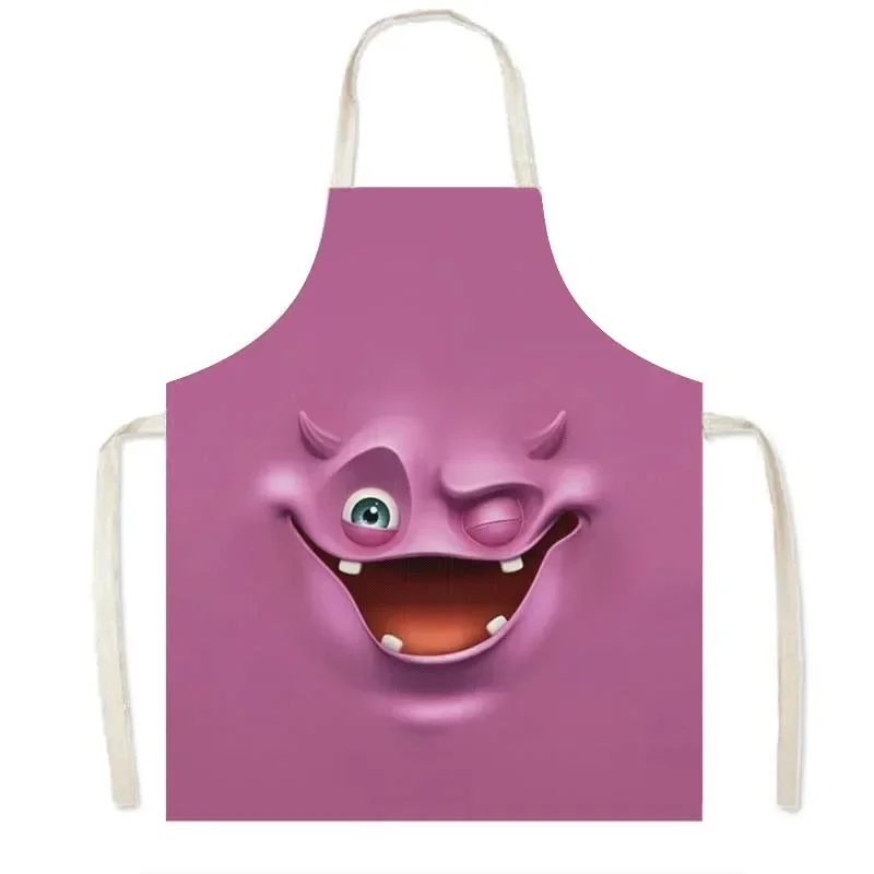 Funny Expression Cooking Apron for Men Women Home Cleaning Clothes BBQ Baking Pinafore Chef Waiter Kitchen Aprons Cleaning Tools