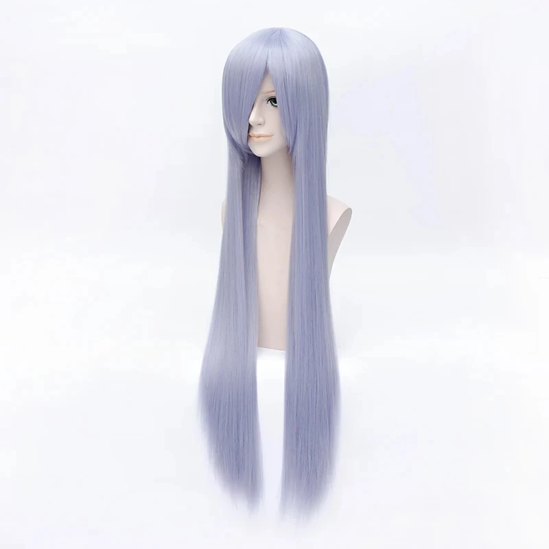 

Hannah Annafellows 100cm Silvery Blue Purple Mix Long Straight Cosplay Wig + Wig Cap