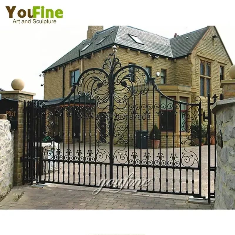 Wmwmnu High Quality Simple Modern Iron Gate Designs for Home Garden Entrance Decorative Metal Fence Panel Outdoor Security