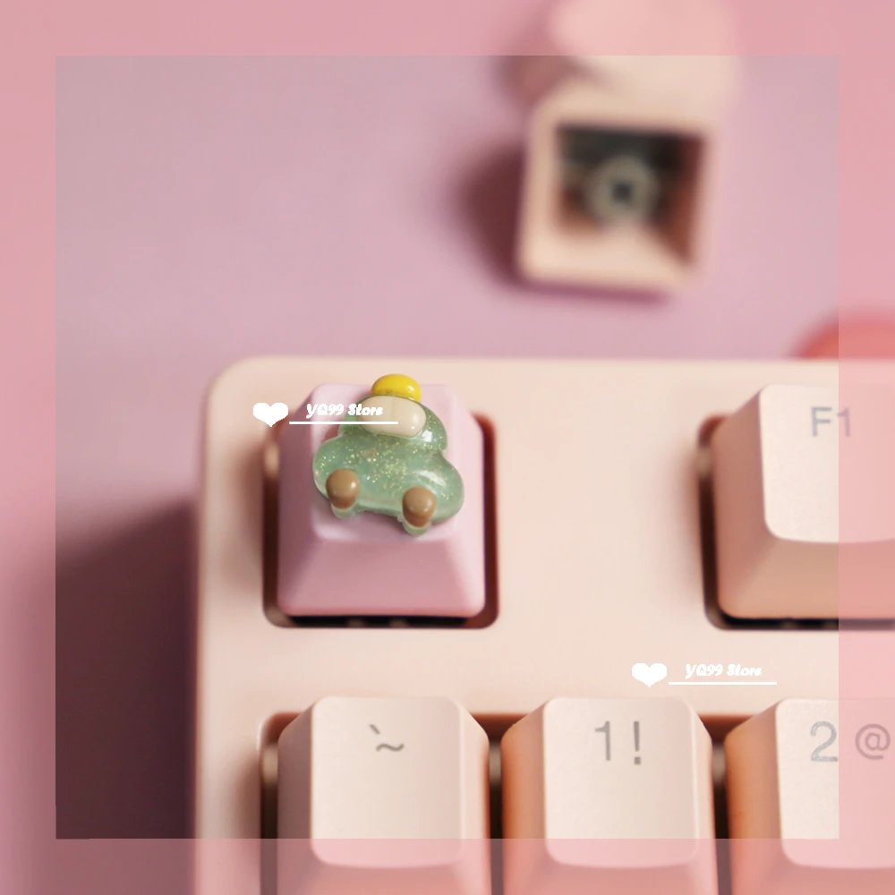 Keycap Personality Design Cartoon Axis Cherry MX Gaming Accessories PBT Artisan Keycap Cute Anime Single R4 Key Caps Kawaii Mini