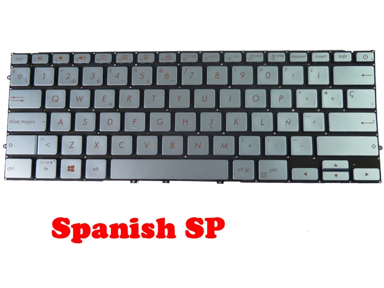Blue Backlit JP/SP/NE/TI Keyboard For ASUS ZenBook 14 UX431 UX431FL UX431FLC UX431FA UX431FAC UX431FN UX431DA UM431 UM431DA