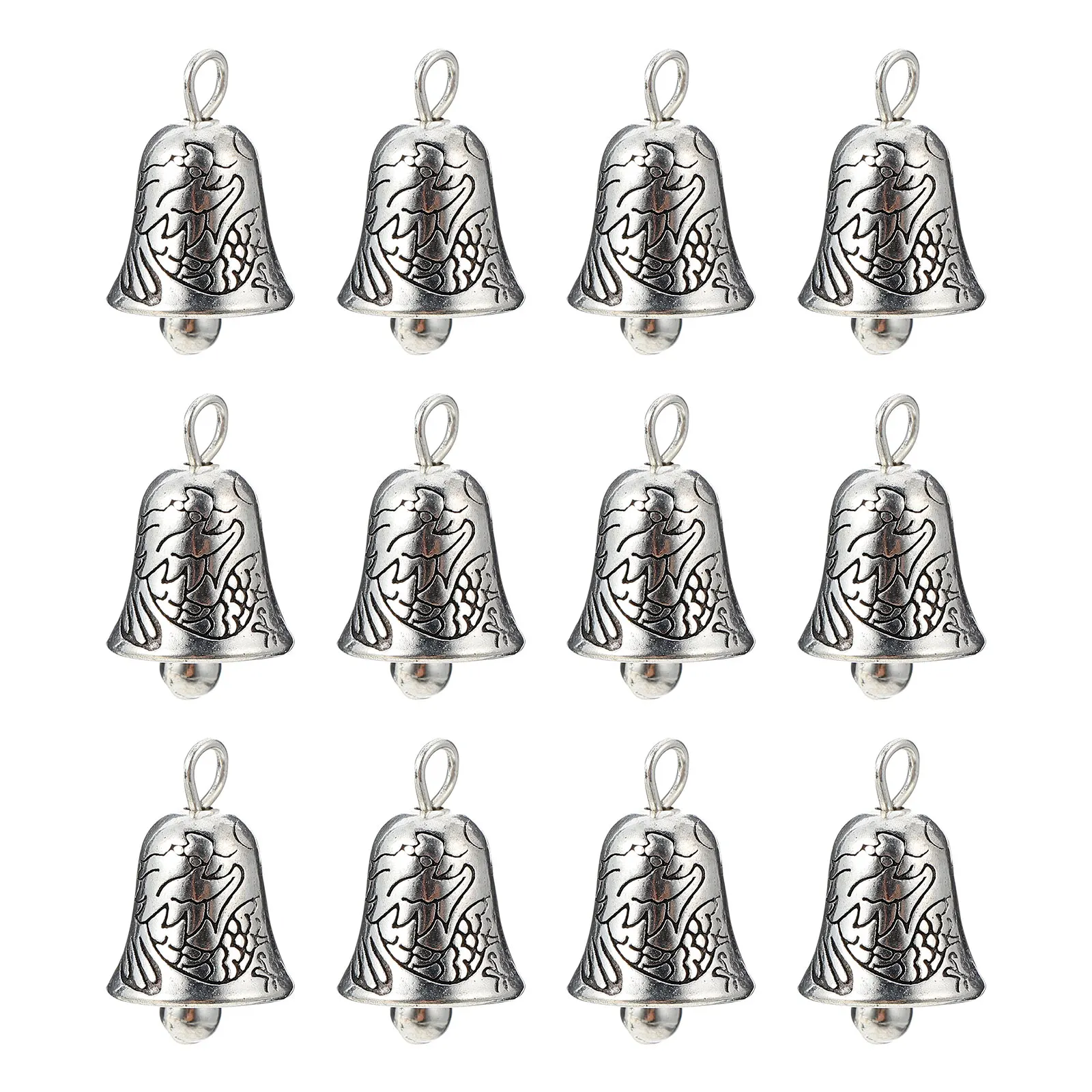 20pcs DIY Pendants Accessories Alloy Christmas Bell Shaped Pendants for Decor Jewelry Making Findings Accessories Wholesale