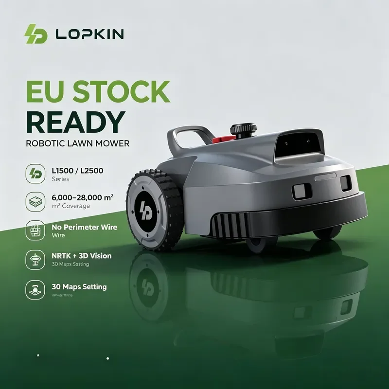 for LOPKIN Intelligent RTK Industrial Wireless Robot Lawn Mower EU Warehouse Vision AI 6000-10000 Square Meter Robotic Grass