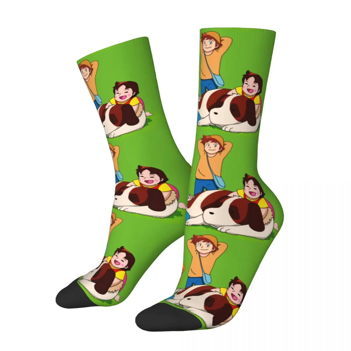 

Cool Heidi Basketball Socks Alps Goat Anime Polyester Long Socks for Unisex