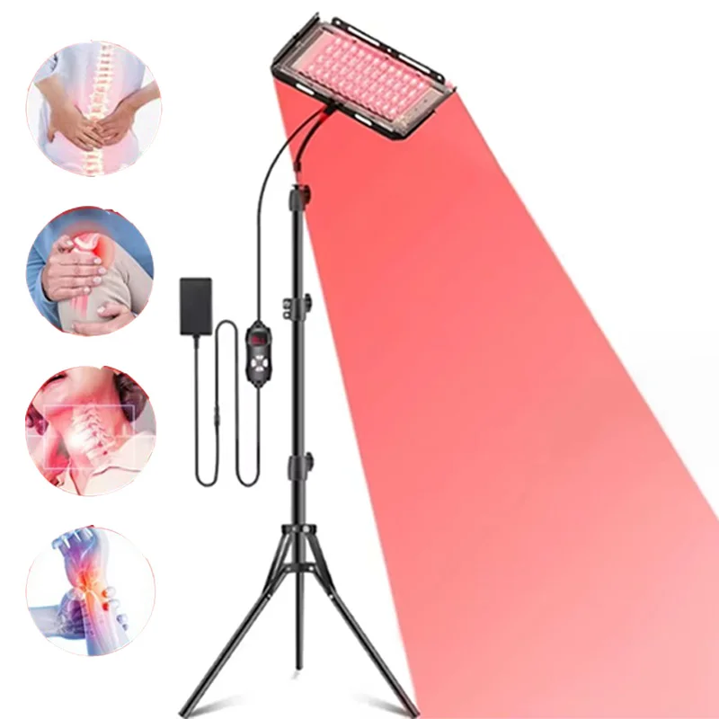 Red Light Therapy Lamp Infrared Light Therapy with Adjustable Stand 660nm & 850nm Light Device for Body Pain Relief Skin Care