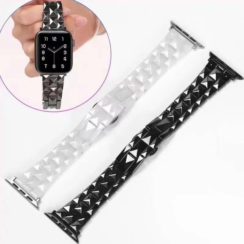 High-end ceramic strap For Apple watch Ultra 2 49mm 9 8 7 45mm 41mm 6 5 4 SE 44mm 40mm Replacement Wristband For iwatch 3 42mm