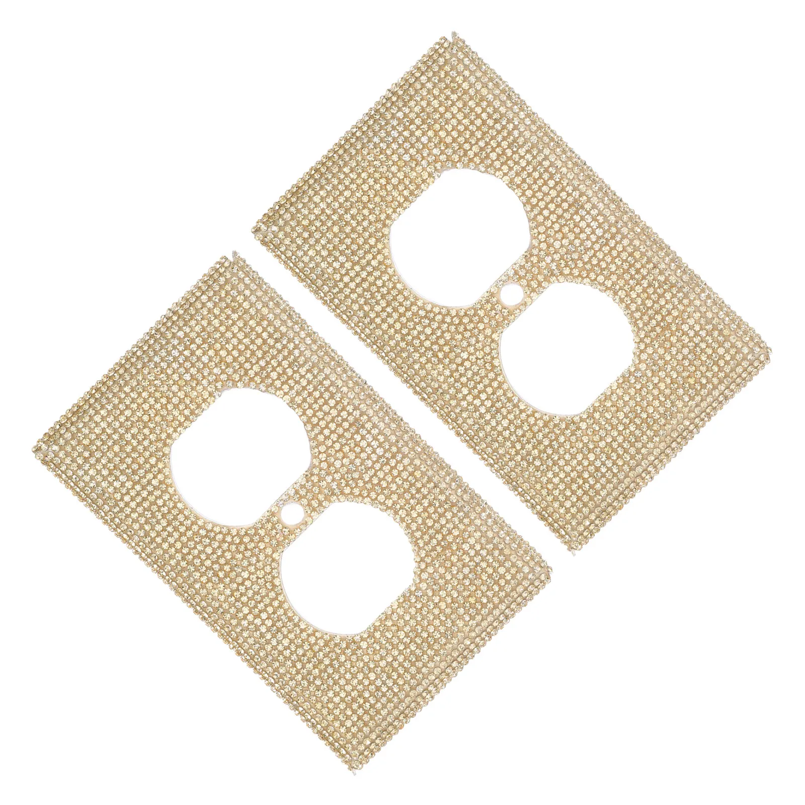 

2Pcs Rhinestone Outlet Cover - Decorative Socket Covers for Outlets - Shiny Electrical Wall Plate Cover for Bedroom Office Home