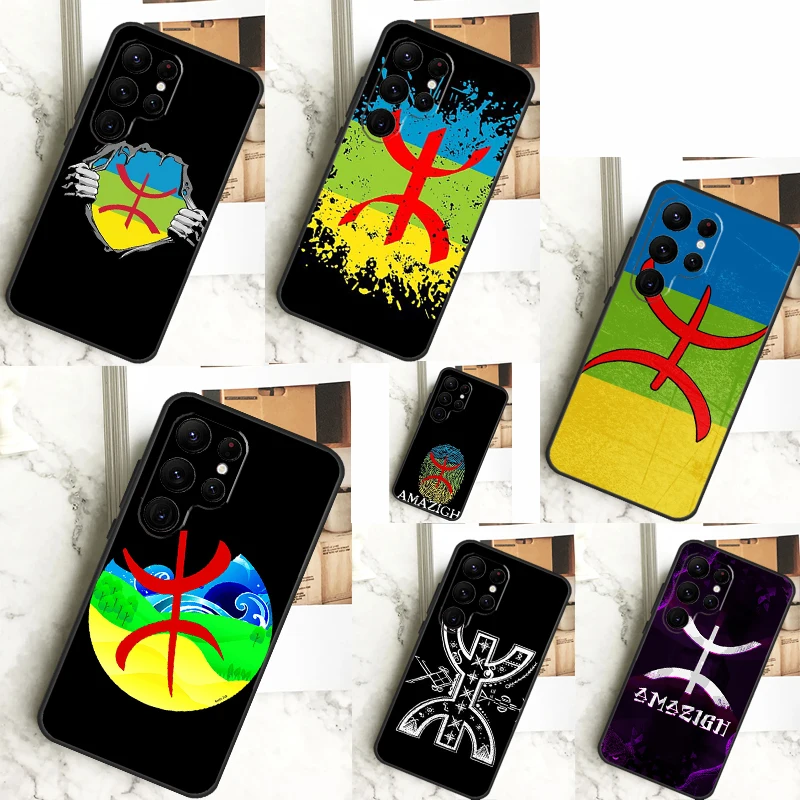 Amazigh Berber Flag Case For Samsung Galaxy S24 S23 S22 Ultra S20 S21 FE Note 20 S8 S9 S10 Note 10 Plus Cover