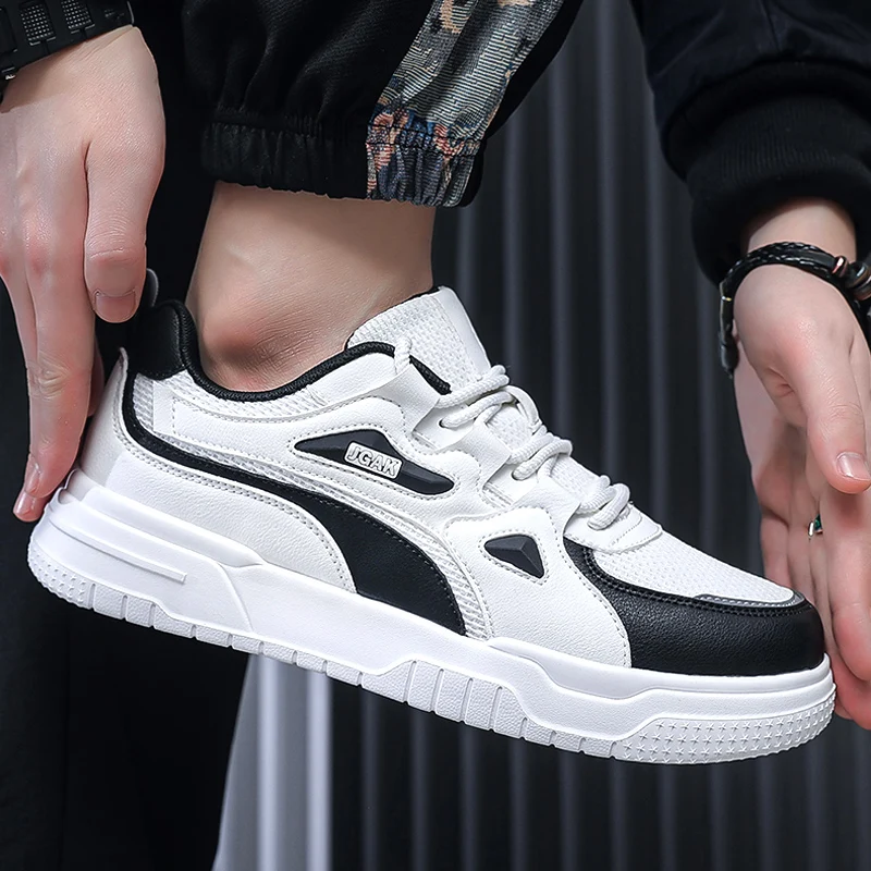 

Sports and leisure shoes, men's shoes, marathon oversized air cushioned shoes, fly woven all season rubber, wear-resistant, anti