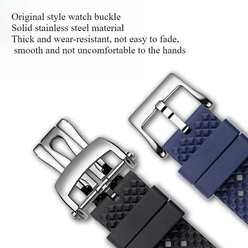 Fluorine rubber watch strap for men Original Blancpain FIFTY FATHOMS 5000 5015 5200 5008B 5054 5005 FKM watchband Waterproof